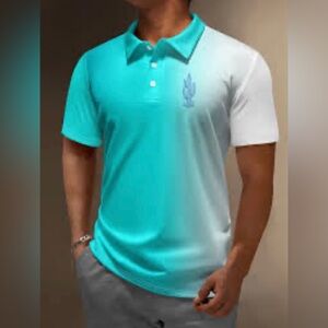 Hardaddy Shirt Men XL Blue Golf Polo Short Sleeve Moisture-Wicking Performance